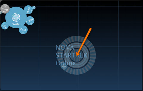 Drag the center to move the object.
