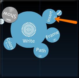 To insert image, click Insert bubble.