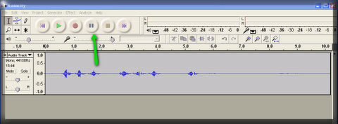 Click on the blue "Pause" button to pause the recording. Click it again to continue.