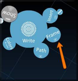 To group your objects, click Frame.