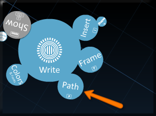 To create an order of your presentation (storyline), click on Path.