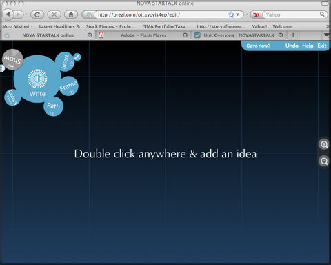You can see Prezi canvas.