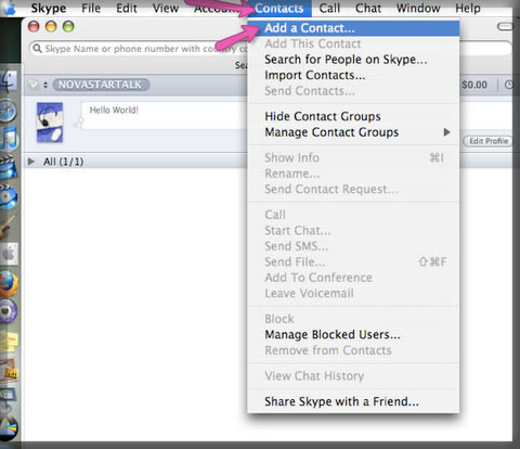 To be able to communicate somebody, you need to know their Skype name or their e-mail address.  Go to Contacts tab and Click Add a Contact. 
