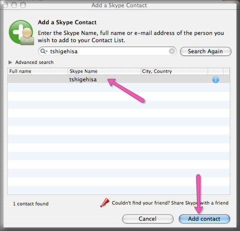 and click Add Contact.