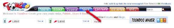 Tools in ToonDoo