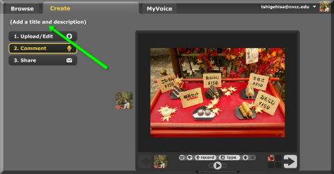 When you are done, save your project by clicking "Add a title and link".  