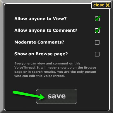 Click save when you are done.