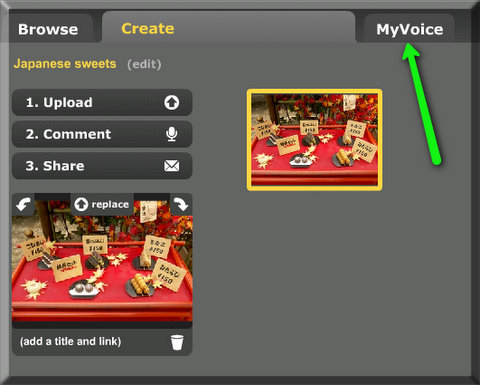 In order to delete your project, click MyVoice tab from anywhere. 