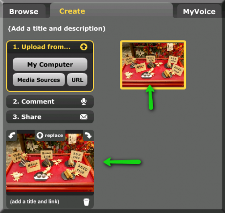 To add a comment on an image, Click on the "Comment" tab on your left.   