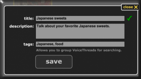 type in text and click save. 