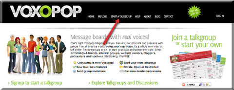 Click "Start a talk group" tab on top. 