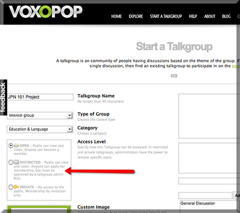 Click "Select Image" to create the Talk Group Icon.   